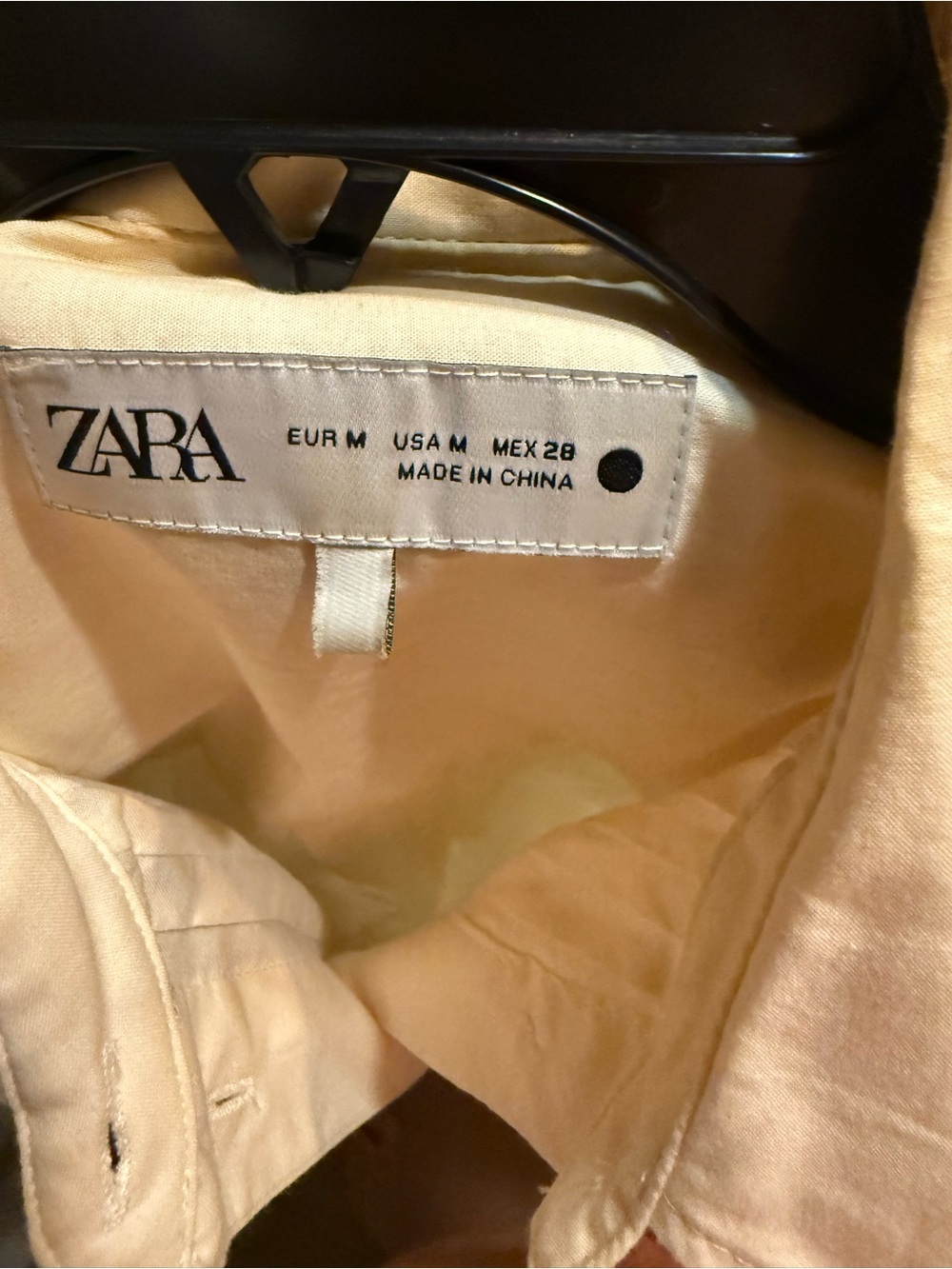 Zara Cream Pintuck Shirt with Floral Embroidery - Picture 4 of 4